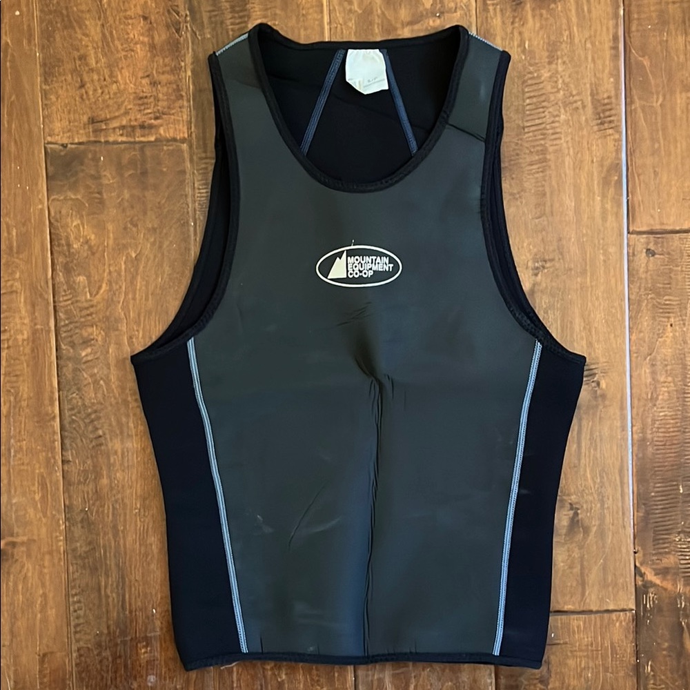 MEC Black Rash Guard Swim Top High Neck Sleeveless